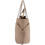 Louis Vuitton Taupe Monogram Empreinte Leather Neverfull MM Shoulder Bag