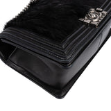 Chanel Goat Hair Medium Boy Single Flap Crossbody Bag