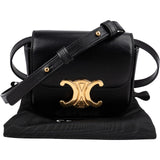 Celine Shiny Calfskin Mini Triomphe Crossbody Bag