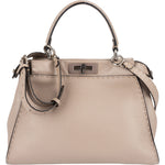 Fendi Selleria Leather Peekaboo Handbag - vintageandkickz