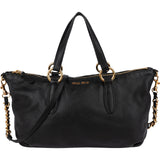 Miu Miu Black leather Vitello Lux Daino Handbag