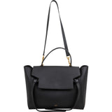 Céline Black Leather Grained Calfskin Belt Handbag