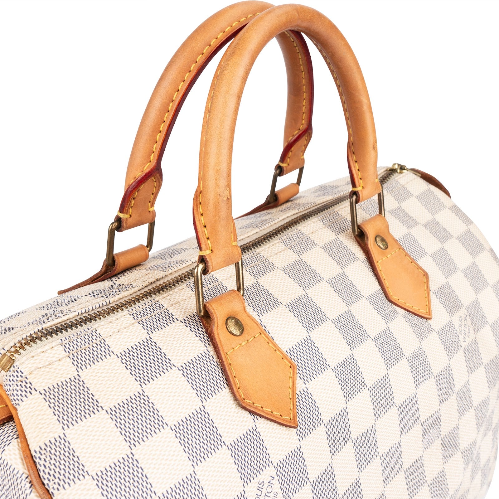 Louis Vuitton Monogram Damier Azur Canvas Speedy 30 Handbag - vintageandkickz