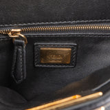 Fendi Black Leather Peekaboo Mini Handbag