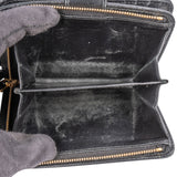 Prada Noir Leather Studded Compact Wallet