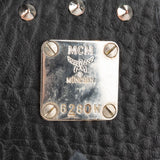 MCM Visetos Monogram Black Small Studded Stark Backpack