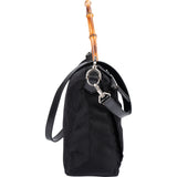 Gucci Nylon Bamboo Handle Shoulder Bag