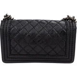Chanel Quilted Leather Medium Boy Single Flap Crossbody Bag