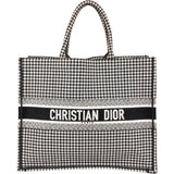Christian Dior Houndstooth Monogram Canvas Book Tote Handbag