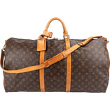 Louis Vuitton Monogram Canvas Keepall 60 Bandoulière Travel Bag