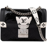 Louis Vuitton Monogram Canvas Black & White Vernis Leather Wynwood Trunk Crossbody Bag