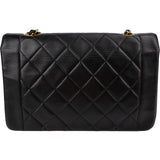 Chanel Quilted Lambskin Medium 24K Diana Gold Single Flap Crossbody Bag
