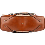 Burberry Nova-Check Haymarket Brown Leather Bridle Lynher Belt Hobo Handbag