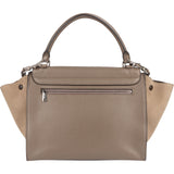 Céline Drummed Calfskin and Suede Trapeze Handbag
