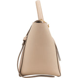 Celine Beige Grained Calfskin Belt Handbag
