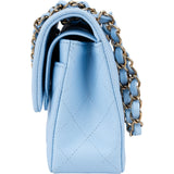 Chanel Quilted Caviar Leather Small Double Flap Shoulder Bag