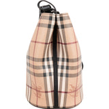 Burberry Nova-Check Monogram Small Bucket Crossbody Bag