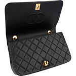 Chanel Quilted Lambskin 24K Gold Turnlock Single Flap Crossbody Bag - vintageandkickz