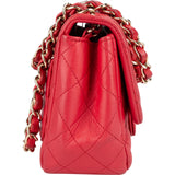 Chanel Quilted Lambskin Mini Rectangular Single Flap Crossbody Bag