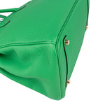 Hermès Vert Bamboo Taurillon Clemence Gold Birkin 35 Handbag