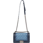 Chanel Quilted Lambskin Boy Single Flap Crossbody Bag xx maße - vintageandkickz