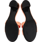 Hermès Pink Leather Suede Crystal Studded Oasis Oran Heel Sandals (38)