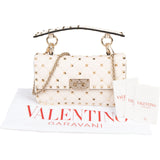 Valentino Quilted Leather Rockstud Spike Turnlock Flap Crossbody Handbag