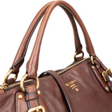 Prada Brown Vitello Daino Tote Handbag