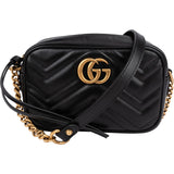 Gucci Chevron Leather Marmont Matelassé Mini Crossbody Bag
