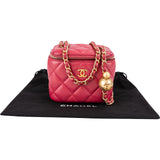 Chanel Quilted Lambskin Mini Vanity Case Crossbody Bag