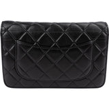 Chanel Quilted Lambskin Palladium Wallet On Chain Crossbody Bag
