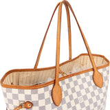 Louis Vuitton Monogram Damier Azur Canvas Neverfull MM Shoulder Bag