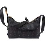 MCM Monogram Visetos Aren Crescent Crossbody Bag