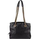 Prada Leather and Nylon Chain Tote Shoulder Bag