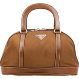 Prada Brown Tessuto Triangle Bauletto Small Handbag