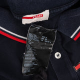 Prada Classic Navy Emblem Polo Shirt (S)