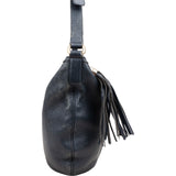 Gucci Blue Leather GG Soho Messenger Crossbody Bag