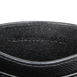 Saint Laurent Grain de Poudre Leather Chevron Card Holder