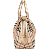 Burberry Haymarket Check Framed Bowling Handbag