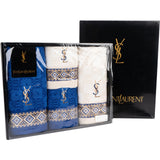 Yves Saint Laurent Geometric Pattern Towel Set