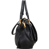 Chloé Black Grained Calfskin Marcie Handbag