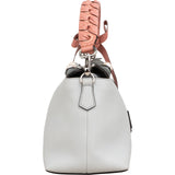 Fendi Blue Leather Mini Pearl Embellished By The Way Handbag
