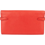 Hermès Red Clemence Leather Kelly Wallet