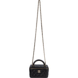 Chanel Quilted Lambskin Vanity Case Crossbody Handbag