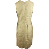 Chanel Green Linen Vintage Sleeveless Button Dress (DE 38 / FR 40)