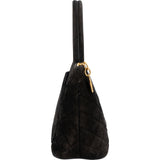 Chanel Quilted Suede Medallion Handbag
