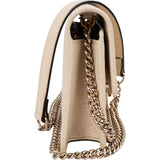 Gucci Grained Leather Interlocking GG Wallet On Chain Crossbody Bag