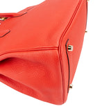Hermès Rouge Pivoine Togo Leather Gold Birkin 30 Handbag