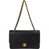 Chanel Quilted Lambskin 24K Gold Medium Double Flap Shoulder Bag