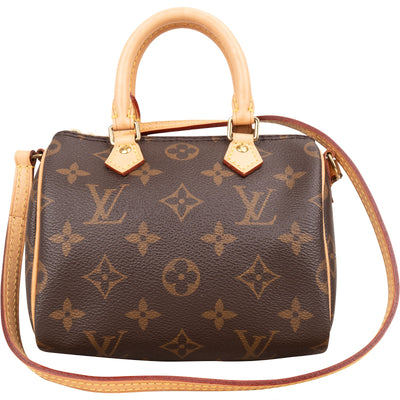 Louis Vuitton Monogram Canvas Nano Speedy Crossbody Handbag
